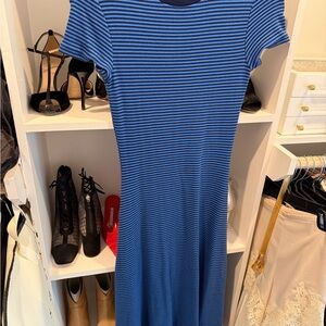 Polo Ralph Lauren Blue Striped Maxi Dress